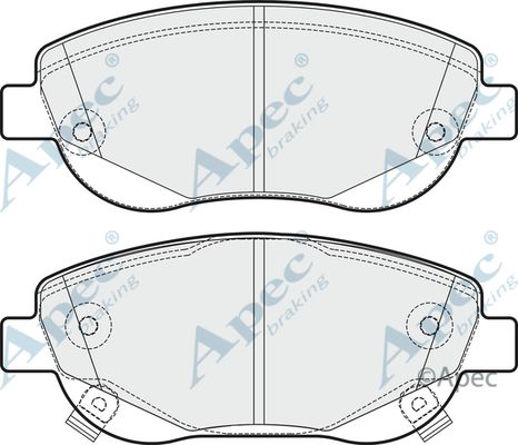 APEC BRAKING Piduriklotsi komplekt,ketaspidur PAD1788